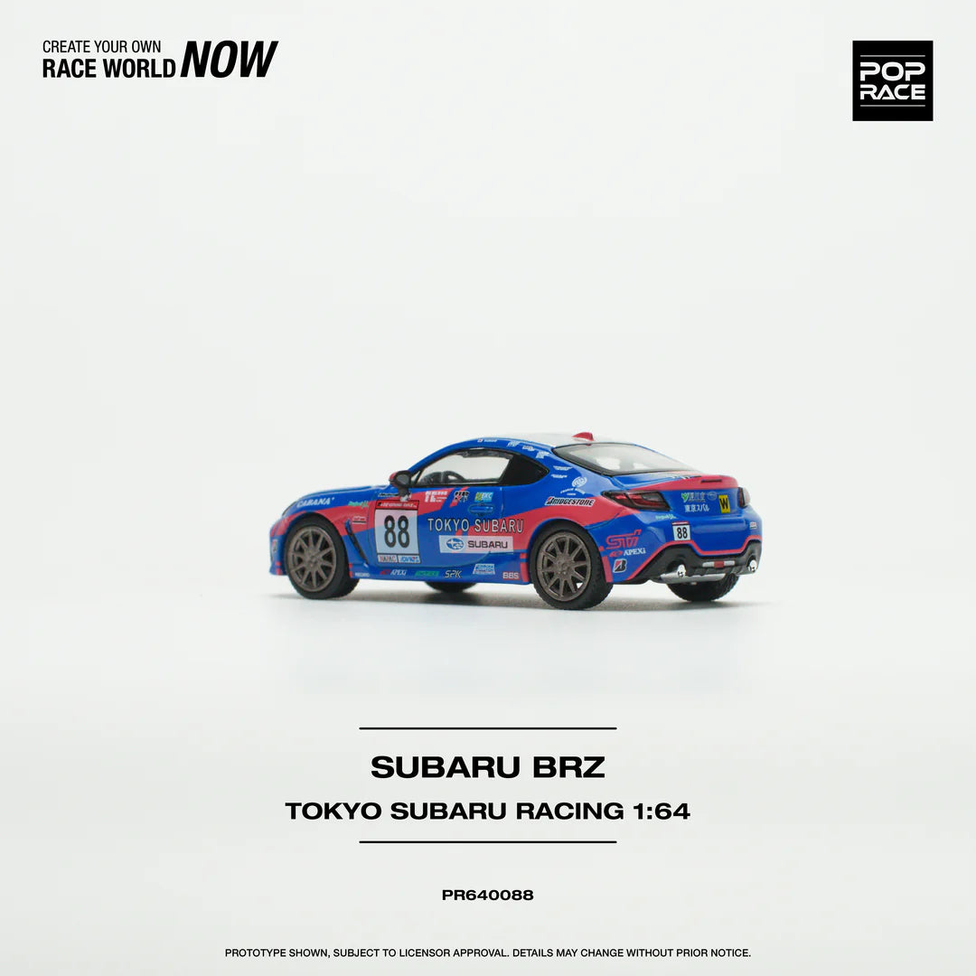 Pop Race 1:64 Subaru BRZ - Tokyo Subaru Racing #88