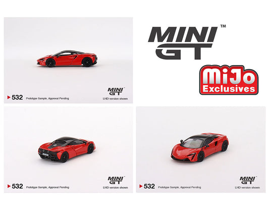 MiniGT 1:64 McLaren Artura Vermillion Red – Mijo Exclusive #532
