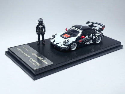 MyModelCollect 1:64 Porsche RWB 964 High Wing White Bone Dragon With Figure