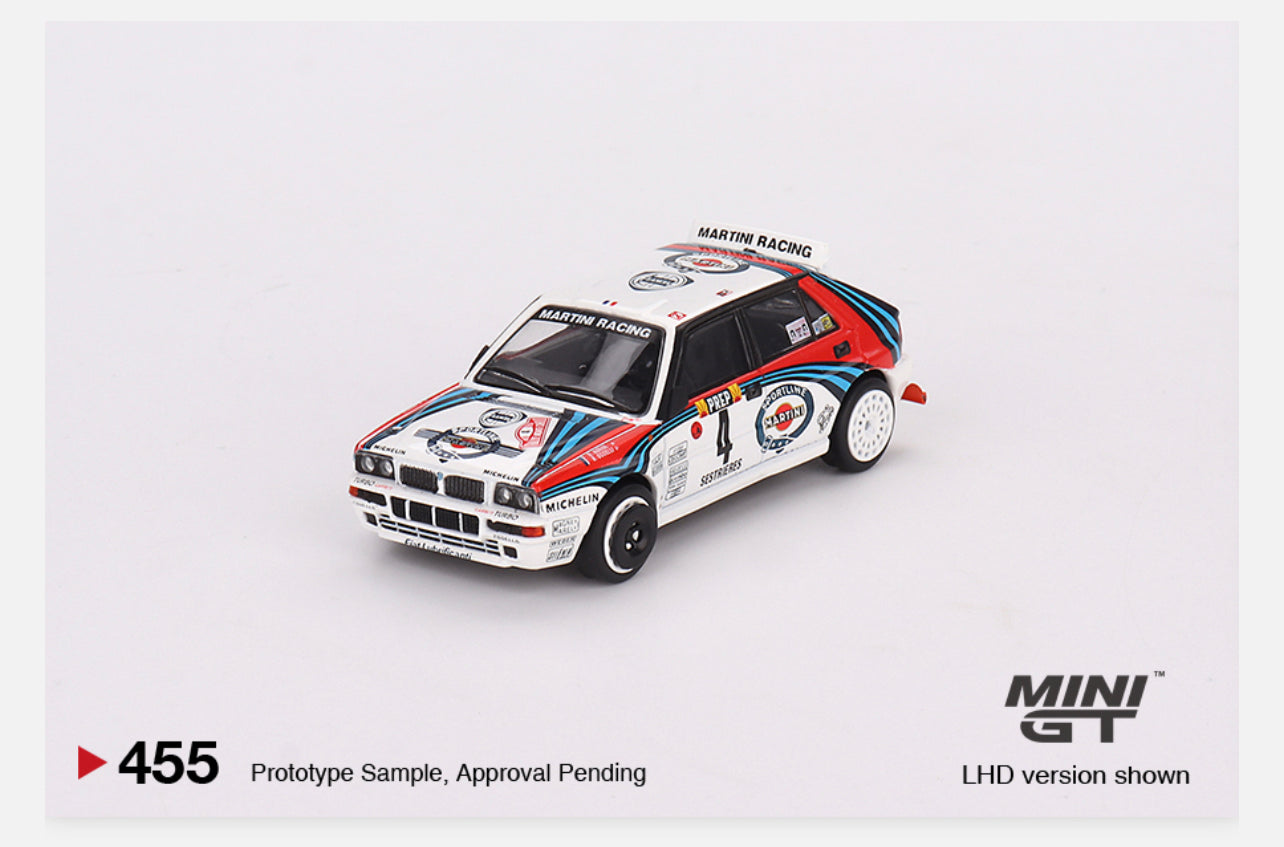 MiniGT 1:64 Lancia Delta HF Integrale Evoluzione 1992 Rally MonteCarlo Martini Racing - 4 Car Box Set