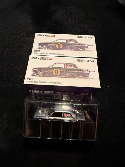 Kaido House 1:64 Datsun 510 Pro Street Anniversary Edition - Regular & Chase PAIR