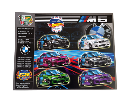 Hot Wheels 1:64 2024 LA Convention Newsletter Exclusive BMW M5 Set Of 6