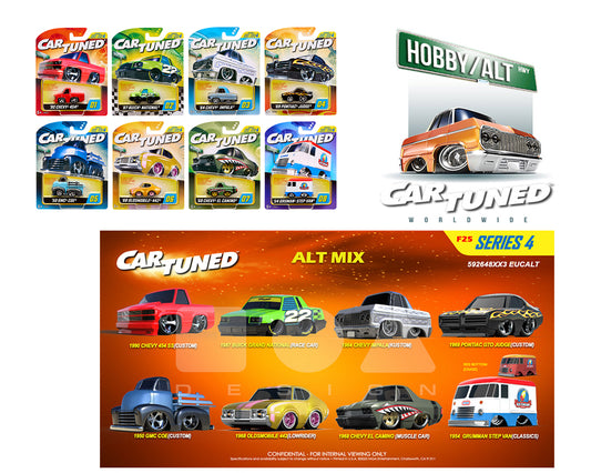 Car Tuned 1:64 2025 Series 4 - Hobby Alternate Assortment Set Of 8