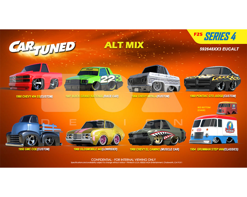 Car Tuned 1:64 2025 Series 4 - Hobby Alternate Assortment Set Of 8