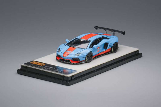 PGM 1:64 Lamborghini Aventador LBWK - Gulf