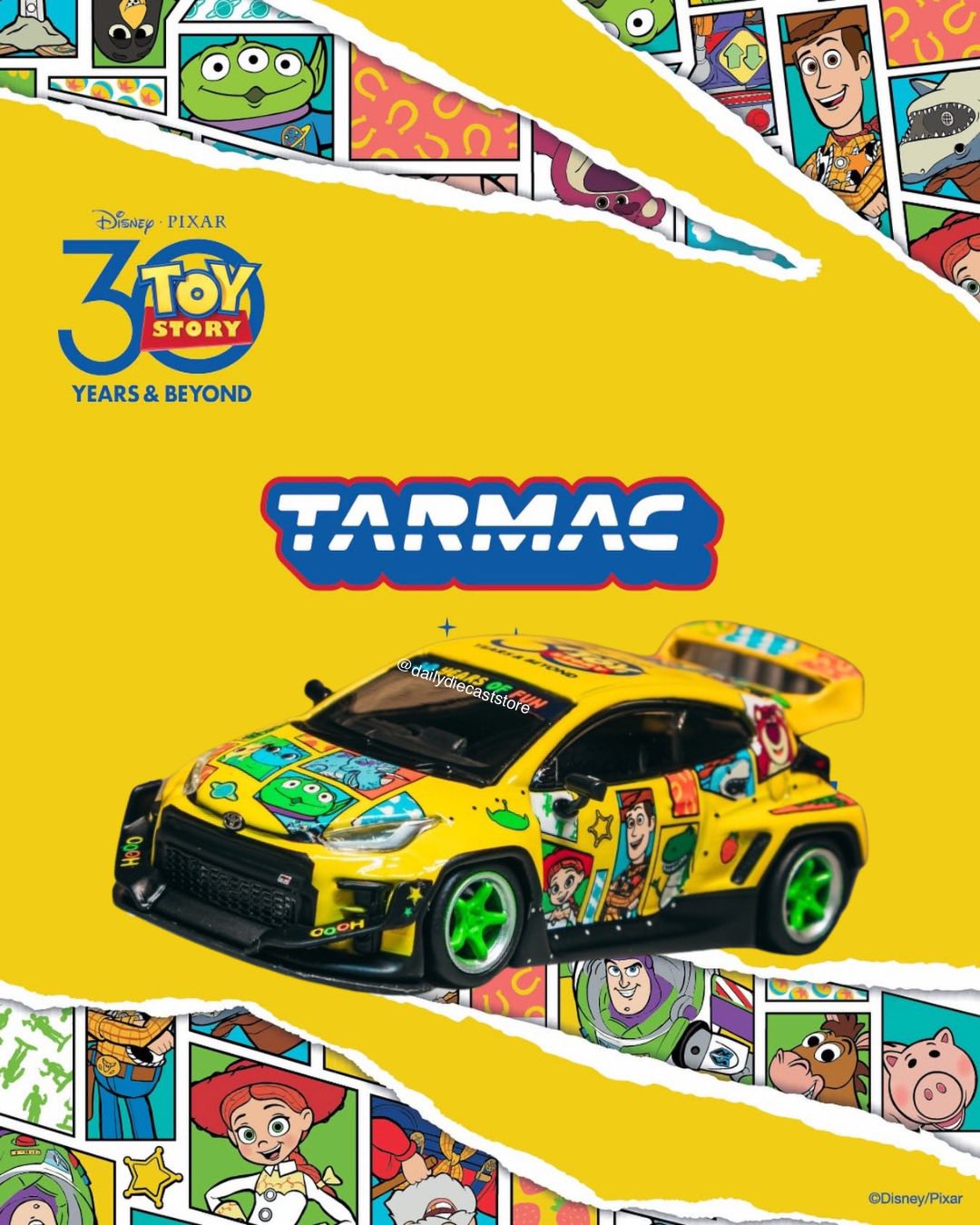 Tarmac Works 1:64 Pandem Toyota GR Yaris Toy Story 30th Anniversary | 2025 Hong Kong Tokyo Auto Salon Exclusive