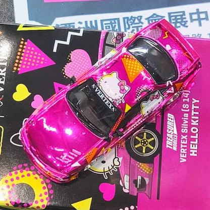 Tarmac Works 1:64 VERTEX Silvia S14 Hello Kitty Pink Chrome - 2025 APA EXPO Exclusive