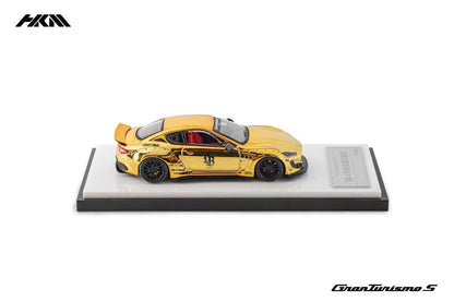 HKM 1:64 Maserati Granturismo 1ST Gen MK1 Sport GTS M145 LBWK - Chrome Gold