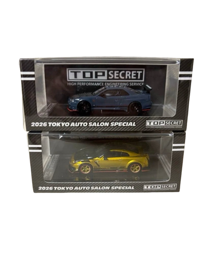 Inno64 1:64 Top Secret 4 Car Box Set With Diorama Garage And R34