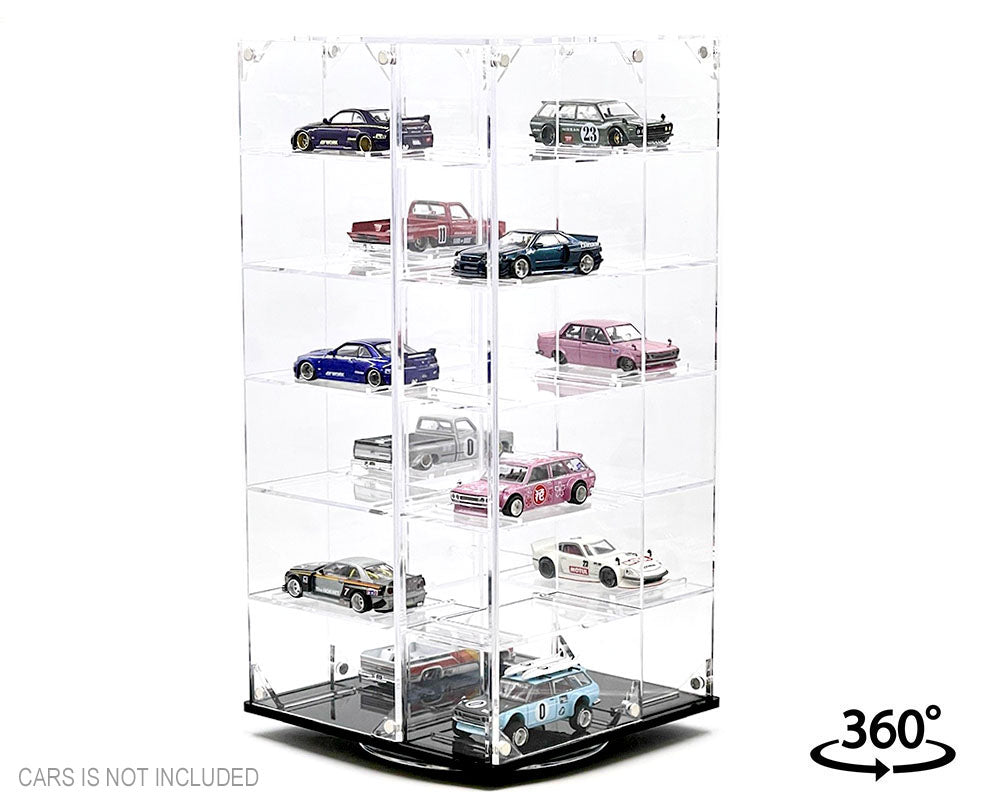 Showcase 1:64 Loose 24-Car Display Desk Top Spinner with Cover – MiJo Exclusive