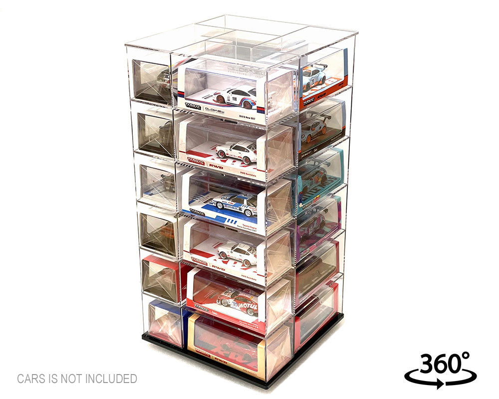 Showcase 1:64 Acrylic 24-Car Display Desk Top Spinner – MiJo Exclusive