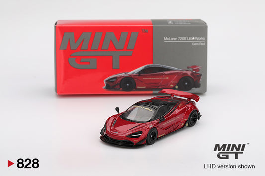 MiniGT 1:64 McLaren 720S LB-Works – Gem Red #828