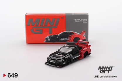 MiniGT 1:64 Nissan LB-Super Silhouette S15 SILVIA ADVAN – MiJo Exclusive #649