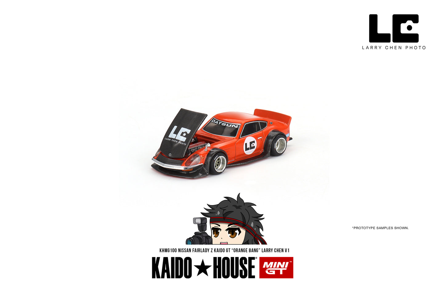 MiniGT X Kaido House 1:64 Nissan Fairlady Z Kaido GT “ORANGE BANG” Larry Chen V1