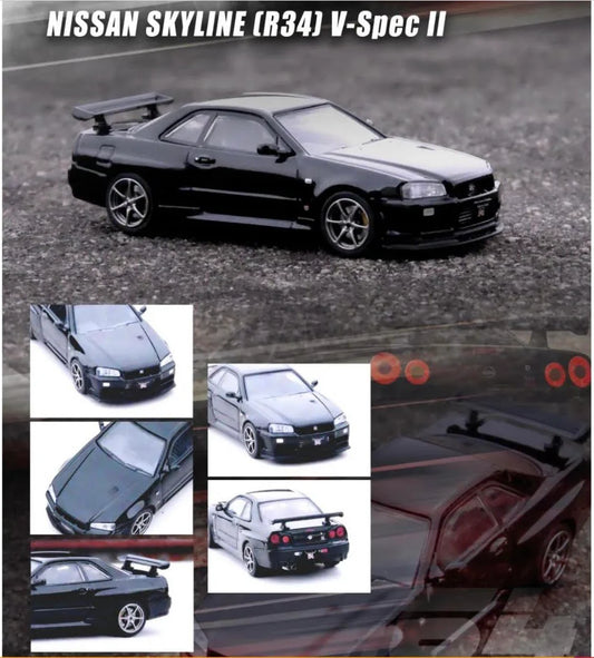 Inno64 1:64 Nissan Skyline GT-R (R34) V-Spec II - Black