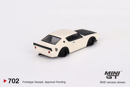 MiniGT 1:64 Nissan Skyline Kenmeri Liberty Walk – White MiJo Exclusive #702