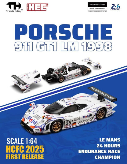 Trends Hobby 1:64 Porsche 911 GT1 Mobil 1 Le Mans 1998