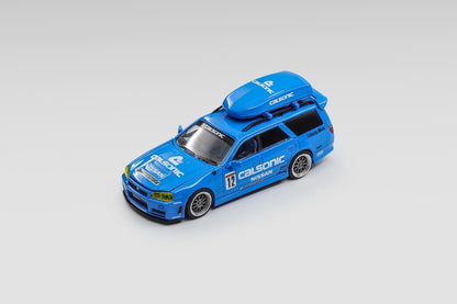 Zoom 1:64 Nissan Stagea 1st Gen WC34 260RS Wagon - Calsonic