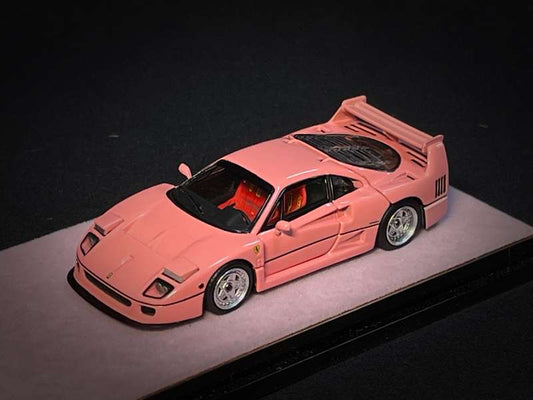 PGM 1:64 Ferrari F40 With Fully Opening Compartments - Pink