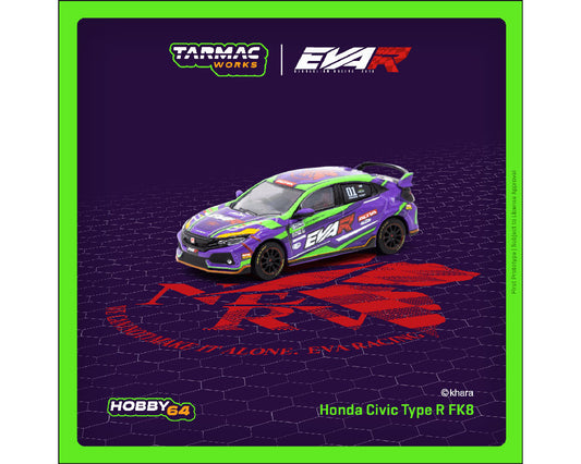 Tarmac Works 1:64 Honda Civic Type-R FK8 EVA Racing – Purple – Hobby64