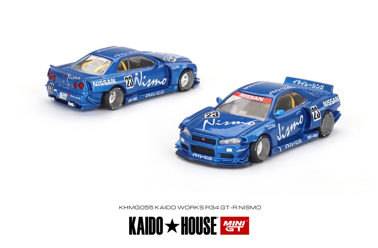 Kaido House 1:64 Nissan Skyline GT-R (R34) Kaido Works V3 - Regular & Chase PAIR