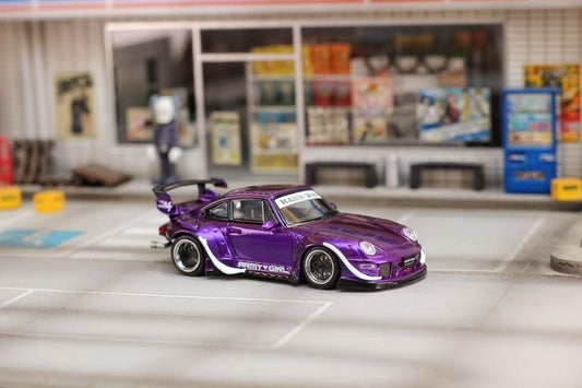 Street Weapon 1:64 Porsche RWB 993 Purple Army Girl