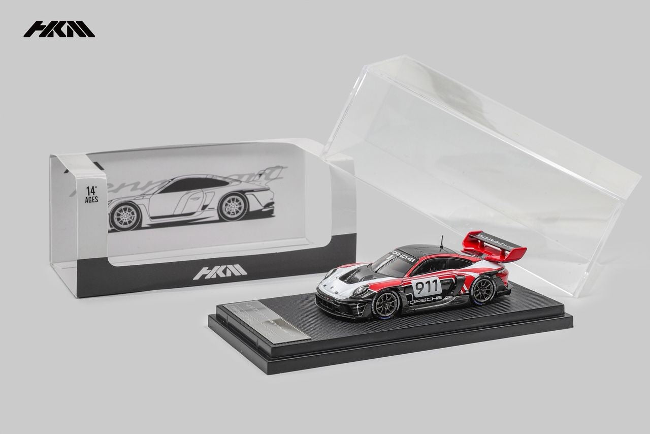 HKM 1:64 Porsche 992 GT3 R Rennsport - Red/White
