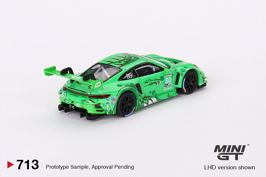 MiniGT 1:64 Porsche 911 GT3 R #80 GTD AO Racing 2023 IMSA Sebring 12 Hrs – MiJo Exclusive #713