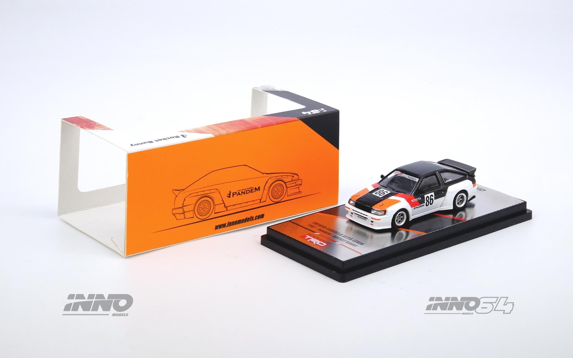 INNO64 Modellino 1:64 Toyota AE86 Levin Pandem Rocket Bunny Verde Diecast Nuovo