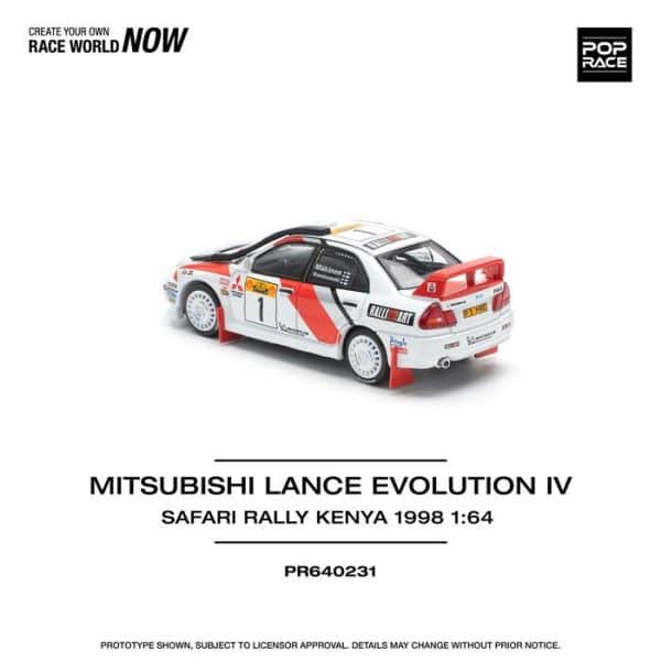 Pop Race 1:64 Mitsubishi Lancer Evolution IV Safari Rally