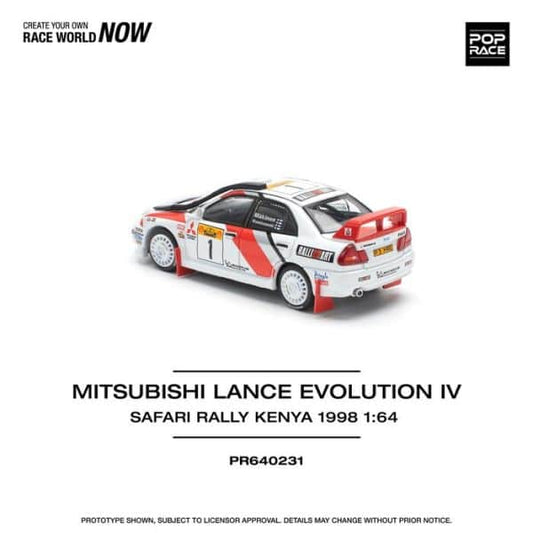 Pop Race 1:64 Mitsubishi Lancer Evolution IV Safari Rally