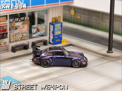 Street Weapon 1:64 Porsche 964 RWB Wide Body - 2 Styles