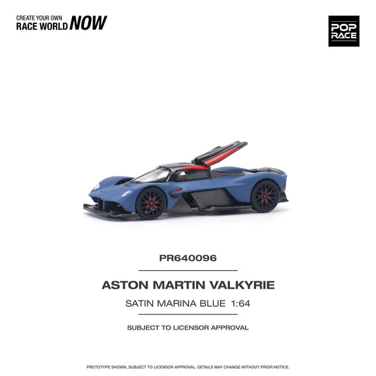 Pop Race 1:64 Aston Martin Valkyrie - Satin Marina Blue