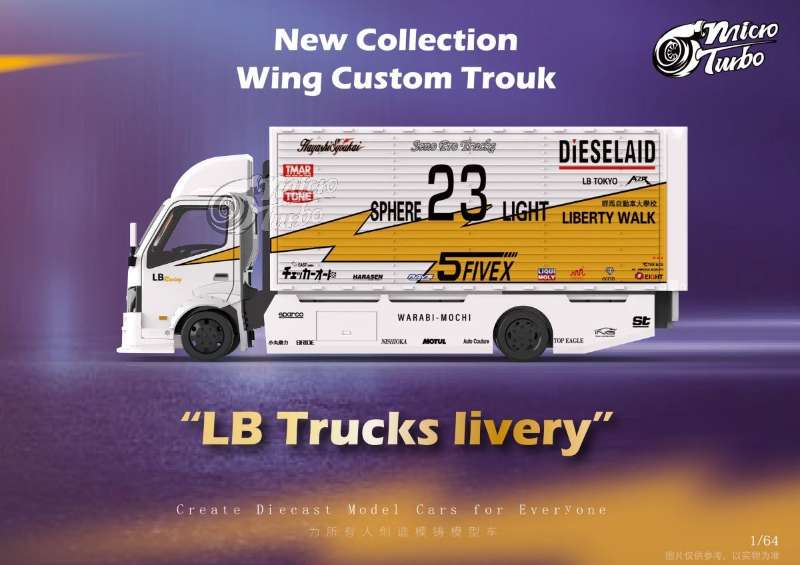 Micro Turbo 1:64 Hino LBWK Custom Transporter