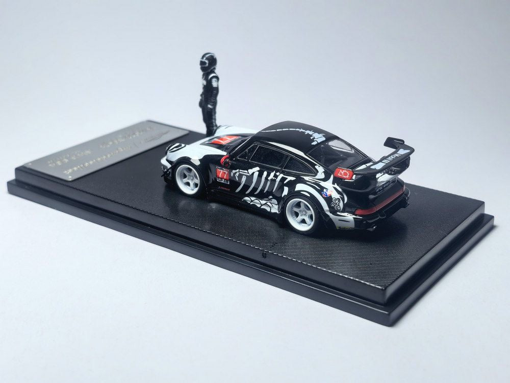 MyModelCollect 1:64 Porsche RWB 964 High Wing White Bone Dragon With Figure