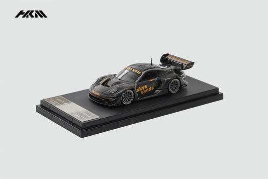 HKM 1:64 Porsche 992 GT3 R Rennsport - Full Carbon Black Skye Livery