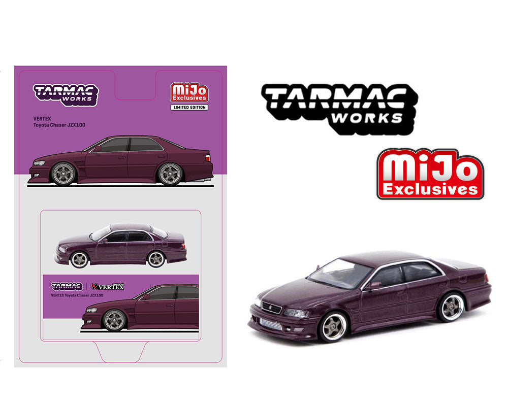 Tarmac Works 1:64 VERTEX Toyota Chaser JZX100 – Purple Metallic – MiJo Exclusive