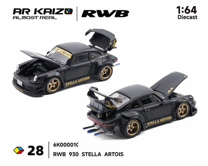 Almost Real 1:64 KAIZO RWB 930 Stella Artois 2026 Hobby Expo China Beijing Special Edition – Matte Black
