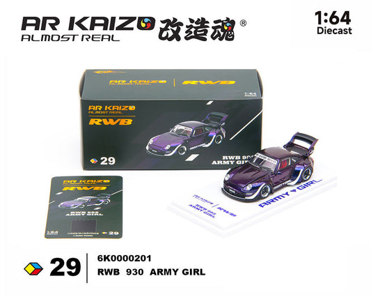 Almost Real 1:64 KAIZO RWB 993 Army Girl Special Edition – Candy Purple