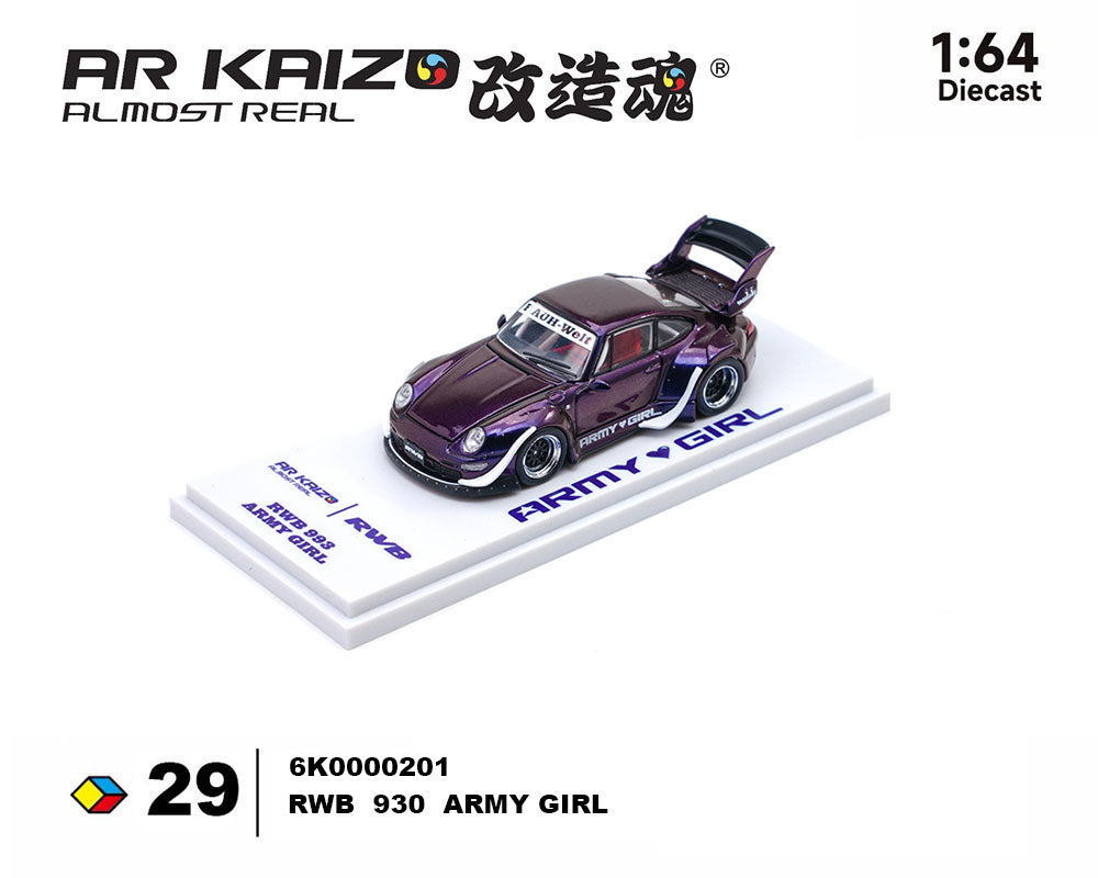 Almost Real 1:64 KAIZO RWB 993 Army Girl Special Edition – Candy Purple