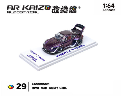 Almost Real 1:64 KAIZO RWB 993 Army Girl Special Edition – Candy Purple