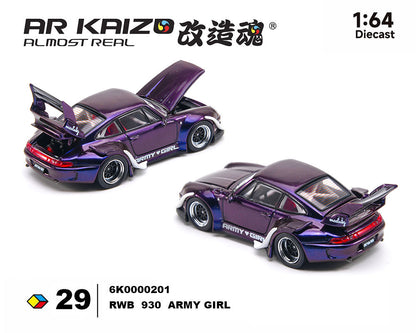 Almost Real 1:64 KAIZO RWB 993 Army Girl Special Edition – Candy Purple