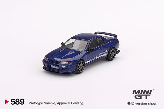 MiniGT 1:64 Nissan Skyline GT-R Top Secret VR32 – Blue Metallic – MiJo Exclusive #589