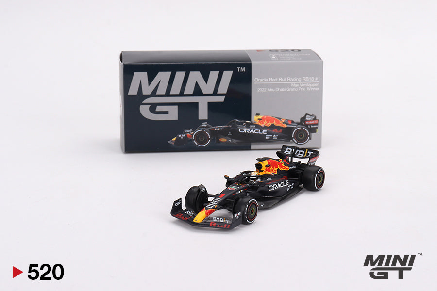 MiniGT 1:64 F1 Oracle Red Bull Racing RB18 #1 Max Verstappen 2022 Abu Dhabi Grand Prix Winner - MiJo Exclusive #520