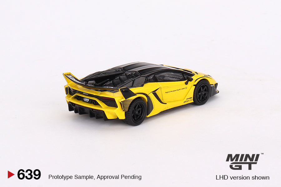 MiniGT 1:64 Lamborghini LB-Silhouette WORKS Aventador GT EVO – Yellow - MiJo Exclusive #639