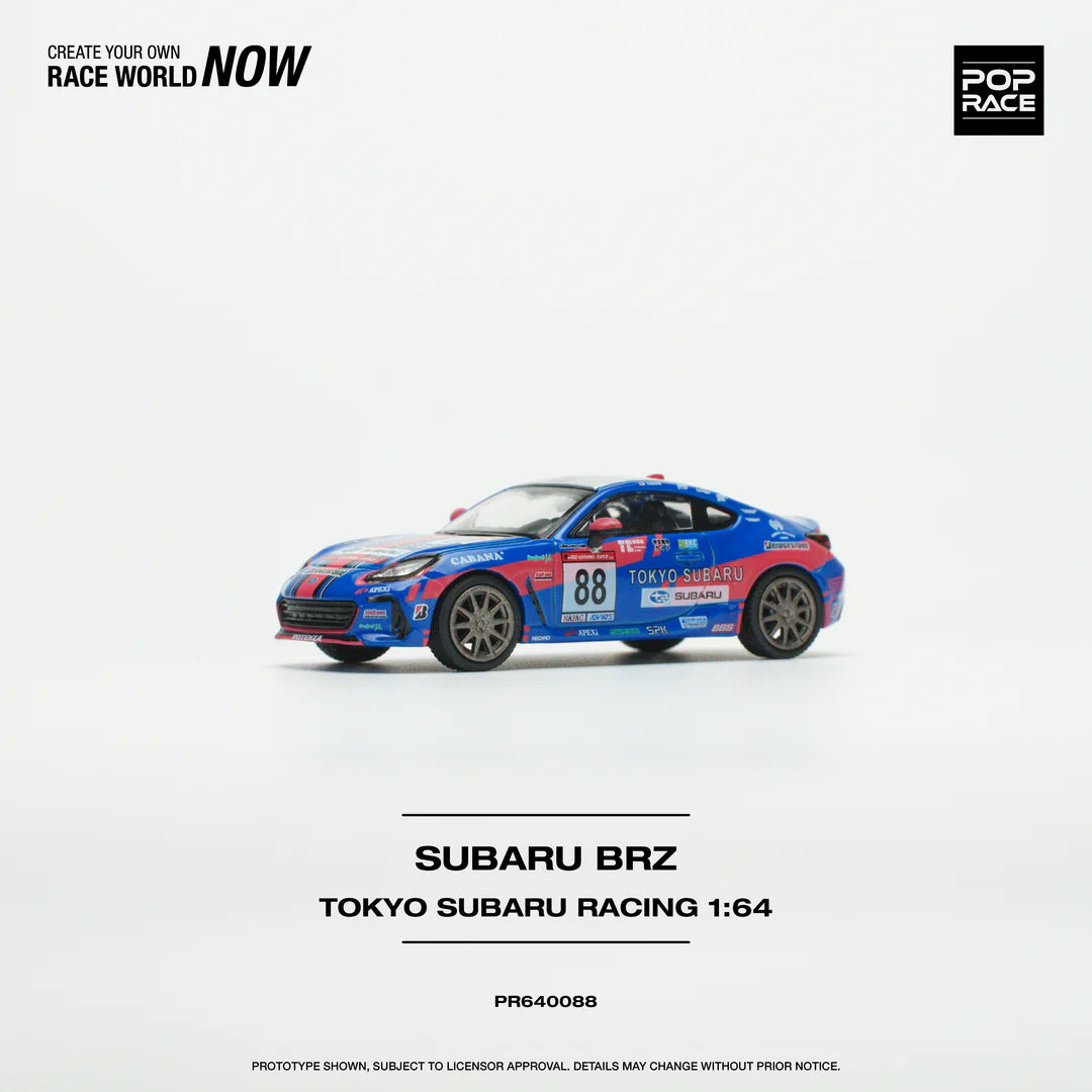 Pop Race 1:64 Subaru BRZ - Tokyo Subaru Racing #88