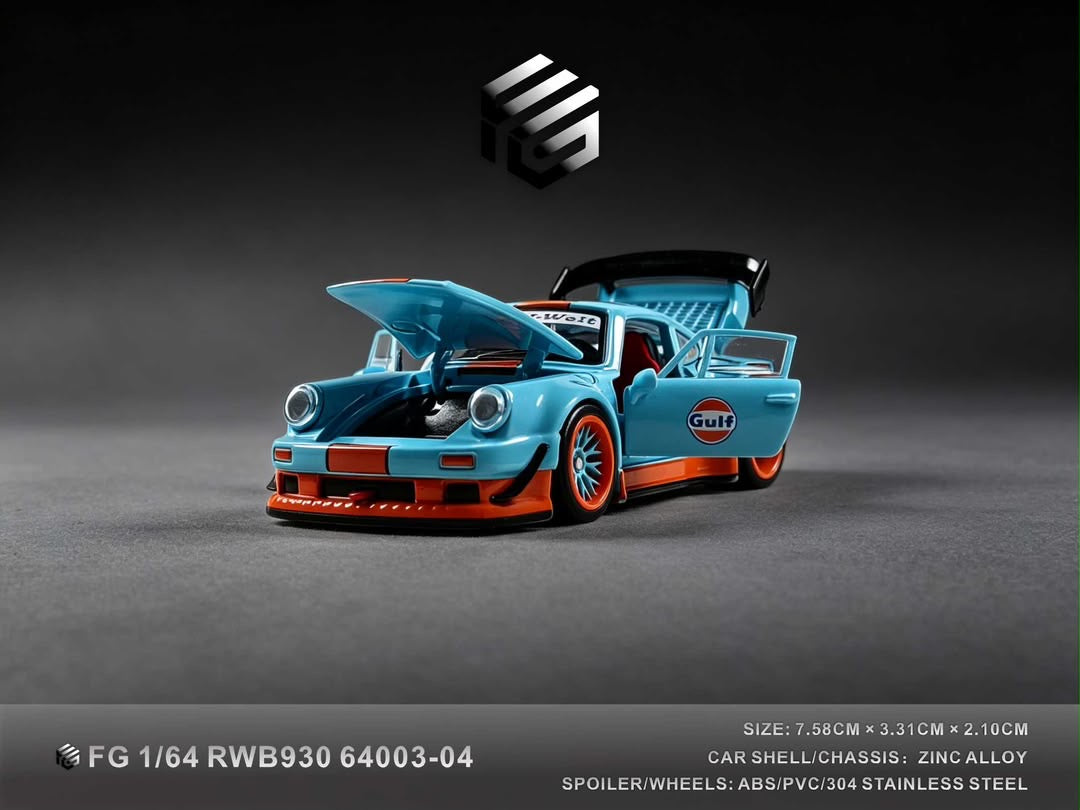 FG 1:64 Porsche RWB 930 Fully Opening - Gulf