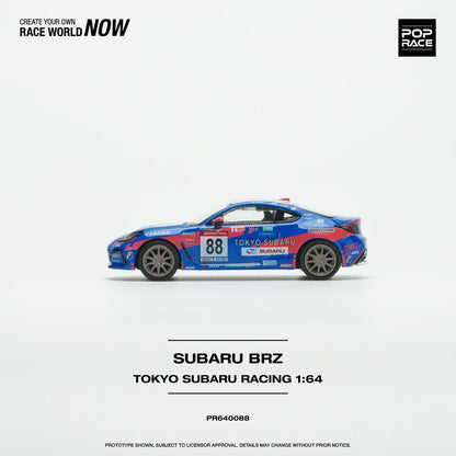 Pop Race 1:64 Subaru BRZ - Tokyo Subaru Racing #88