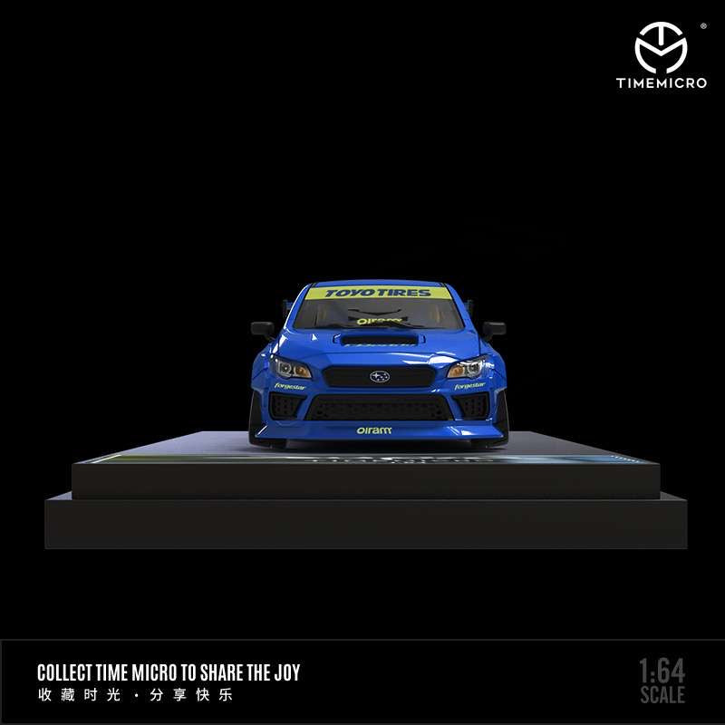 Time Micro 1:64 Subaru WRX STI - Rally Blue With Figure