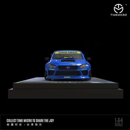 Time Micro 1:64 Subaru WRX STI - Rally Blue With Figure